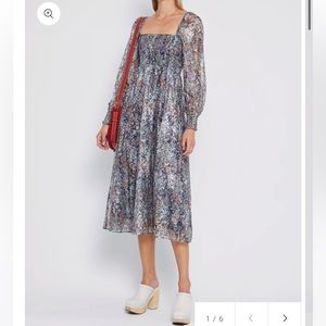 OPT smocked dress long sleeve